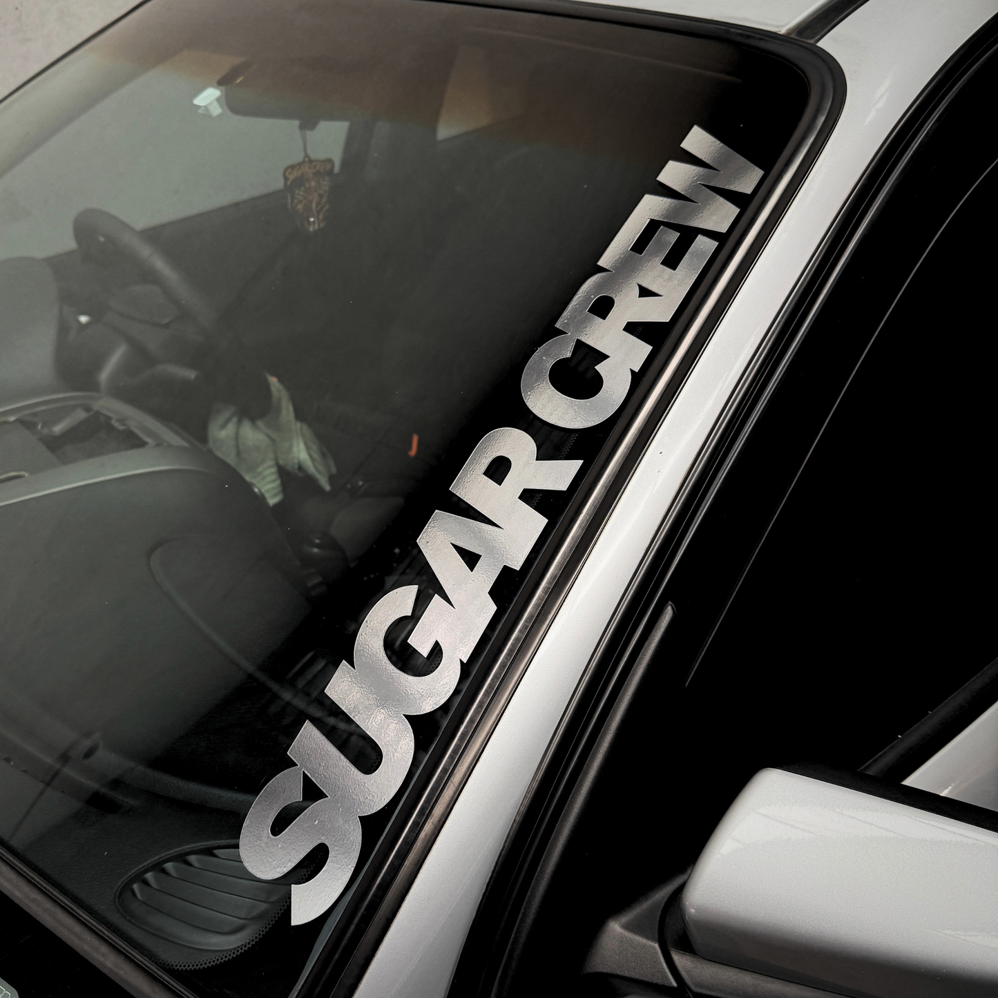 Sugar Crew Large Chrome Logo | Vinyl Sticker